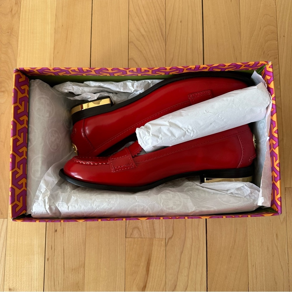 New! Tory Burch Red Loafers - Picture 11 of 17